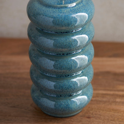 Squash Table Lamp Base Ocean Spray Glaze – Blue