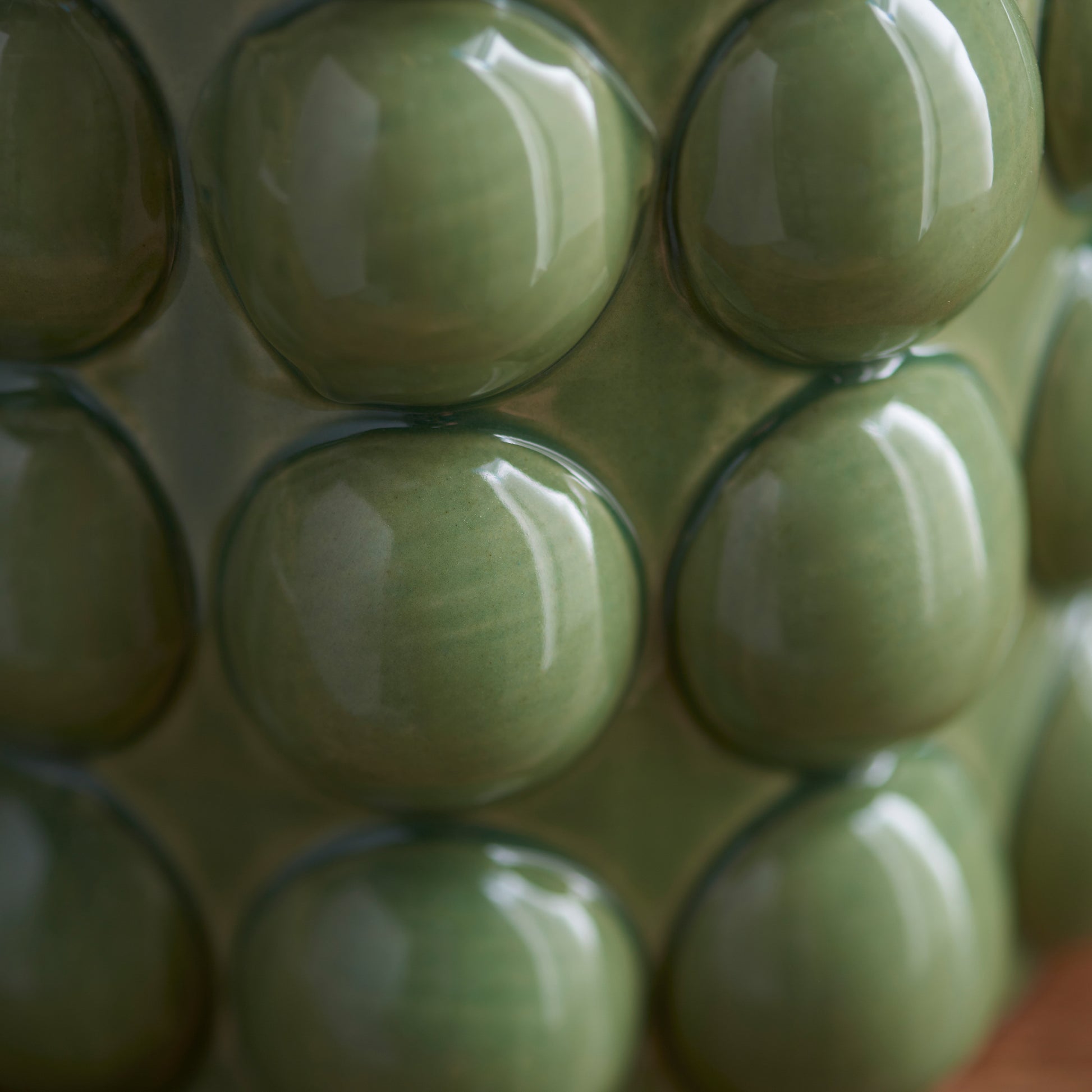 Bobble Table Lamp Base Olive Green Glaze – Green