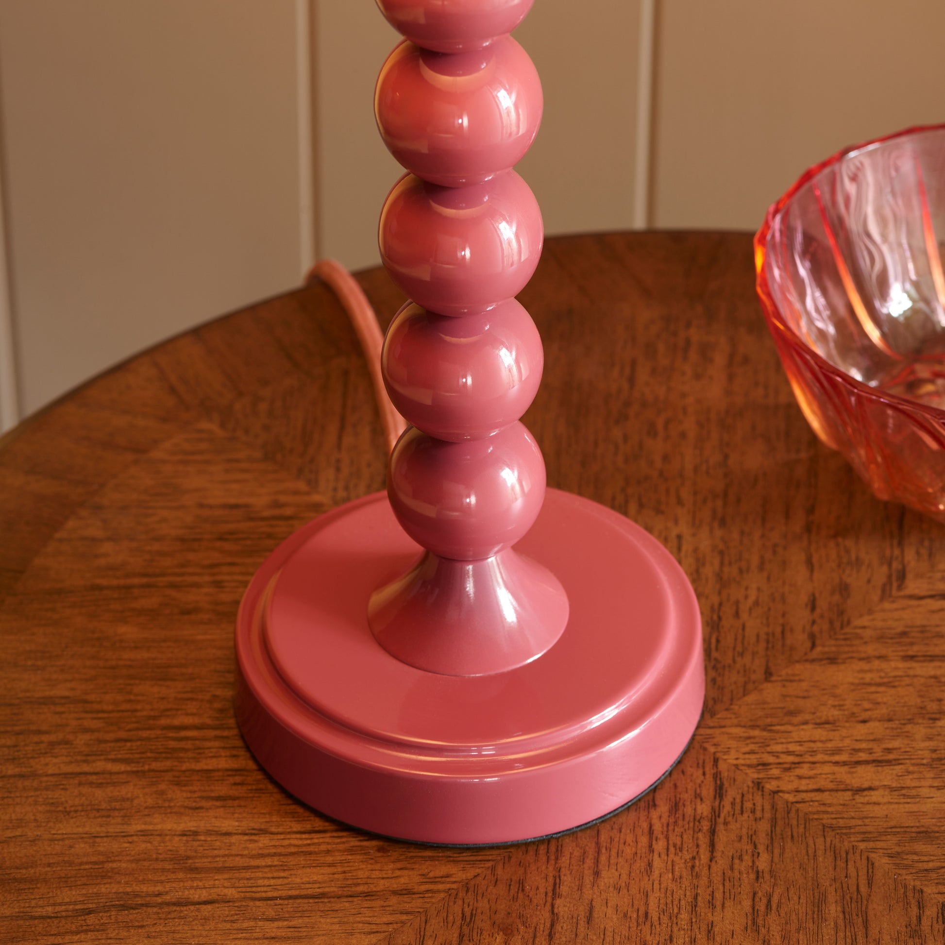 Higgledy Table Lamp Base Gloss Pink Clay Paint – Pink