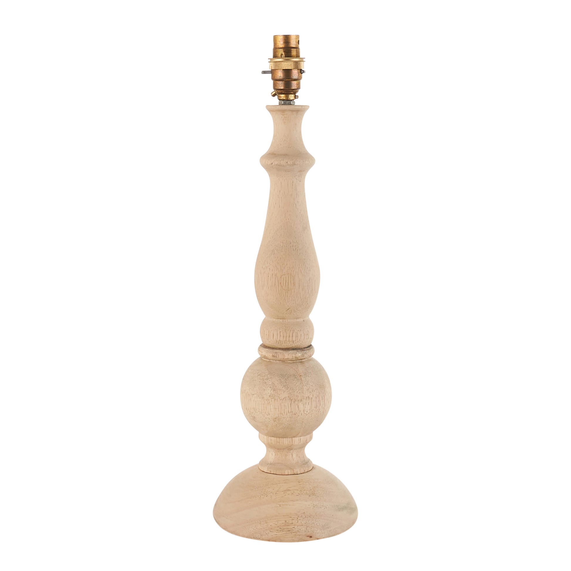 Hidcote Table Lamp Base Natural Wood – Natural