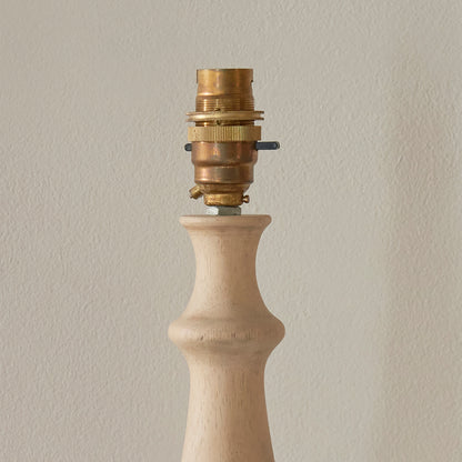 Hidcote Table Lamp Base Natural Wood – Natural