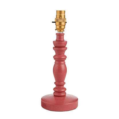 Bibury Table Lamp Base Satin Pink Clay Paint – Pink