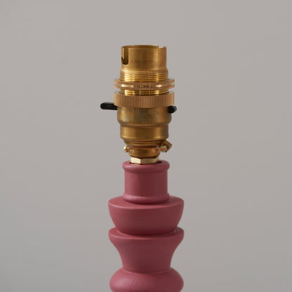 Bibury Table Lamp Base Satin Pink Clay Paint – Pink