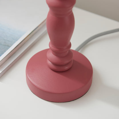 Bibury Table Lamp Base Satin Pink Clay Paint – Pink