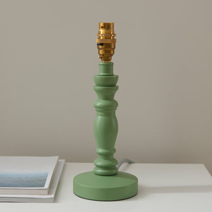 Bibury Table Lamp Base Satin Cotswold Green Paint – Green