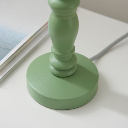 Bibury Table Lamp Base Satin Cotswold Green Paint – Green