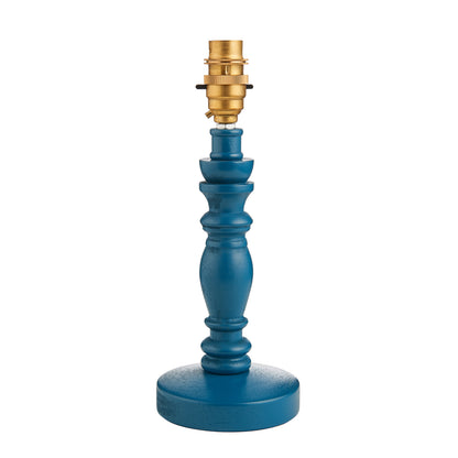 Bibury Table Lamp Base Satin Marlin Blue Paint – Blue