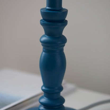 Bibury Table Lamp Base Satin Marlin Blue Paint – Blue