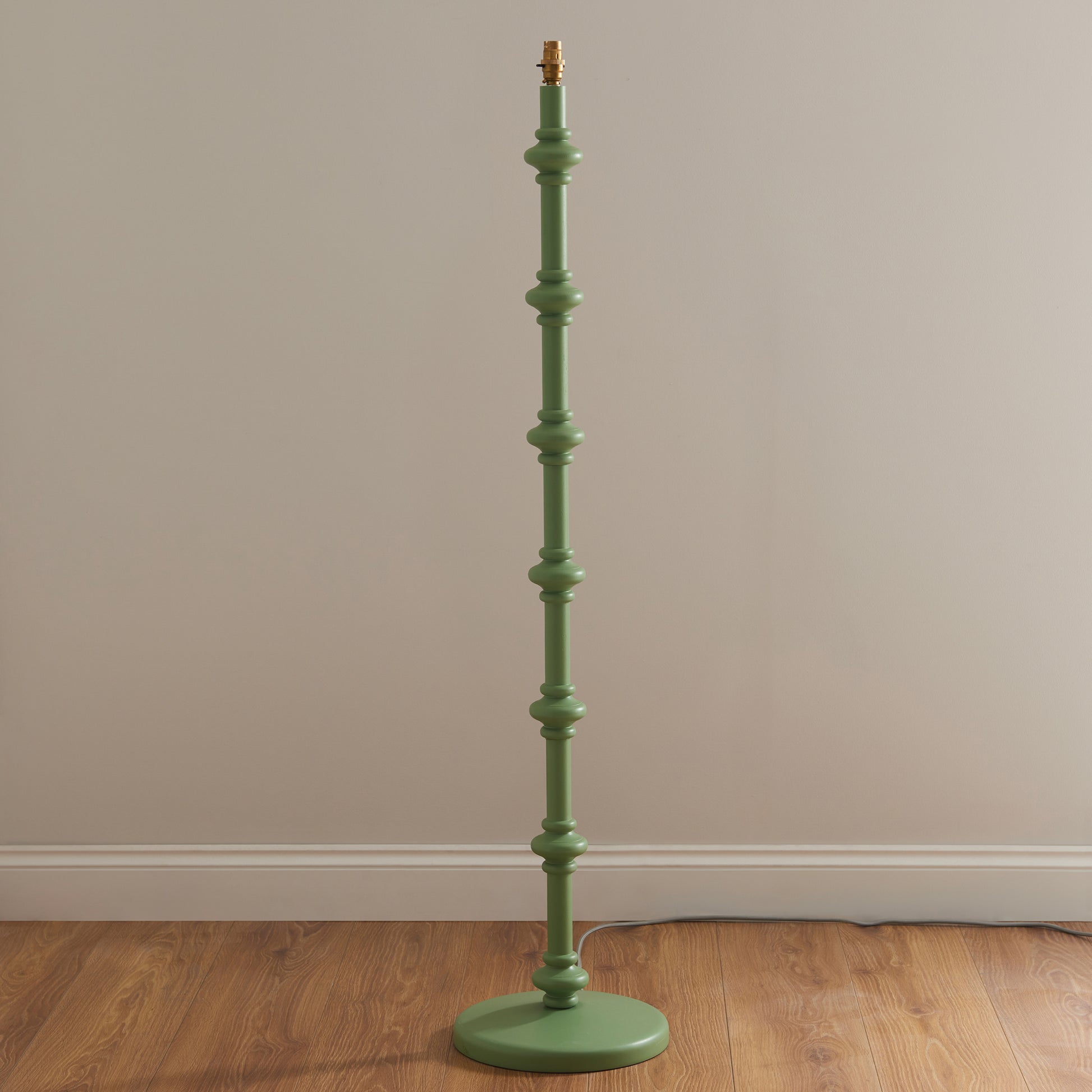 Carnaby Floor Lamp Base Satin Cotswold Green – Green