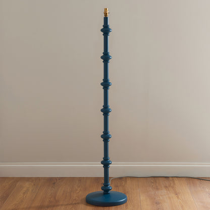 Carnaby Floor Lamp Base Satin Marlin Blue – Blue