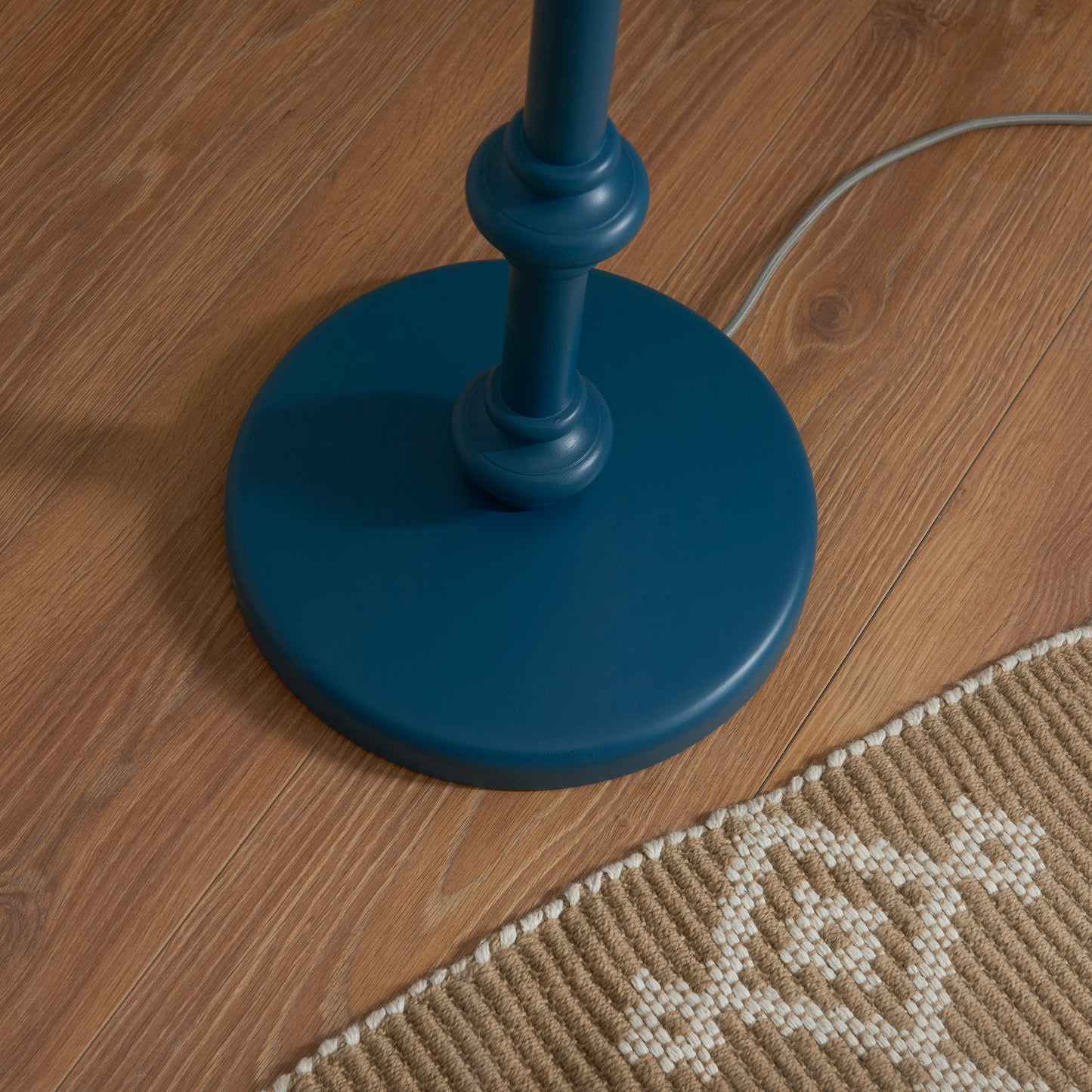 Carnaby Floor Lamp Base Satin Marlin Blue – Blue