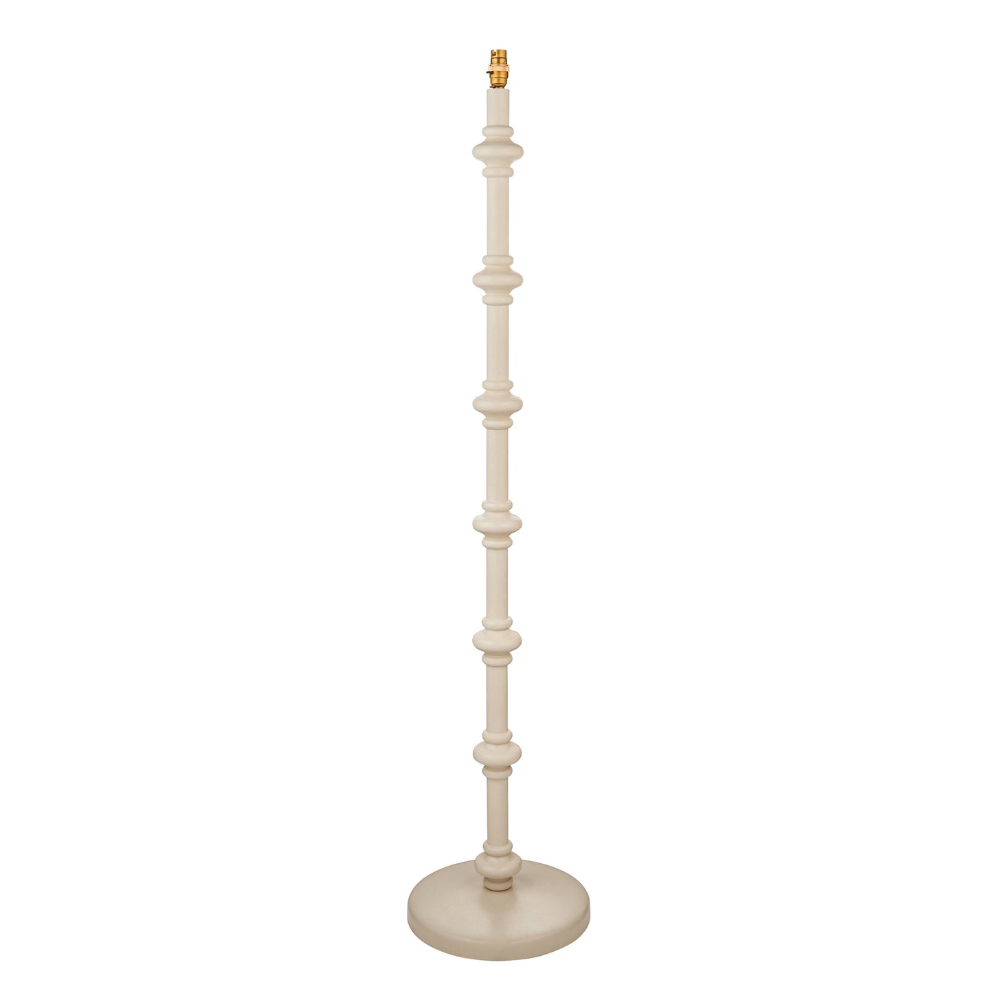 Carnaby Floor Lamp Base Satin Almond White – Natural