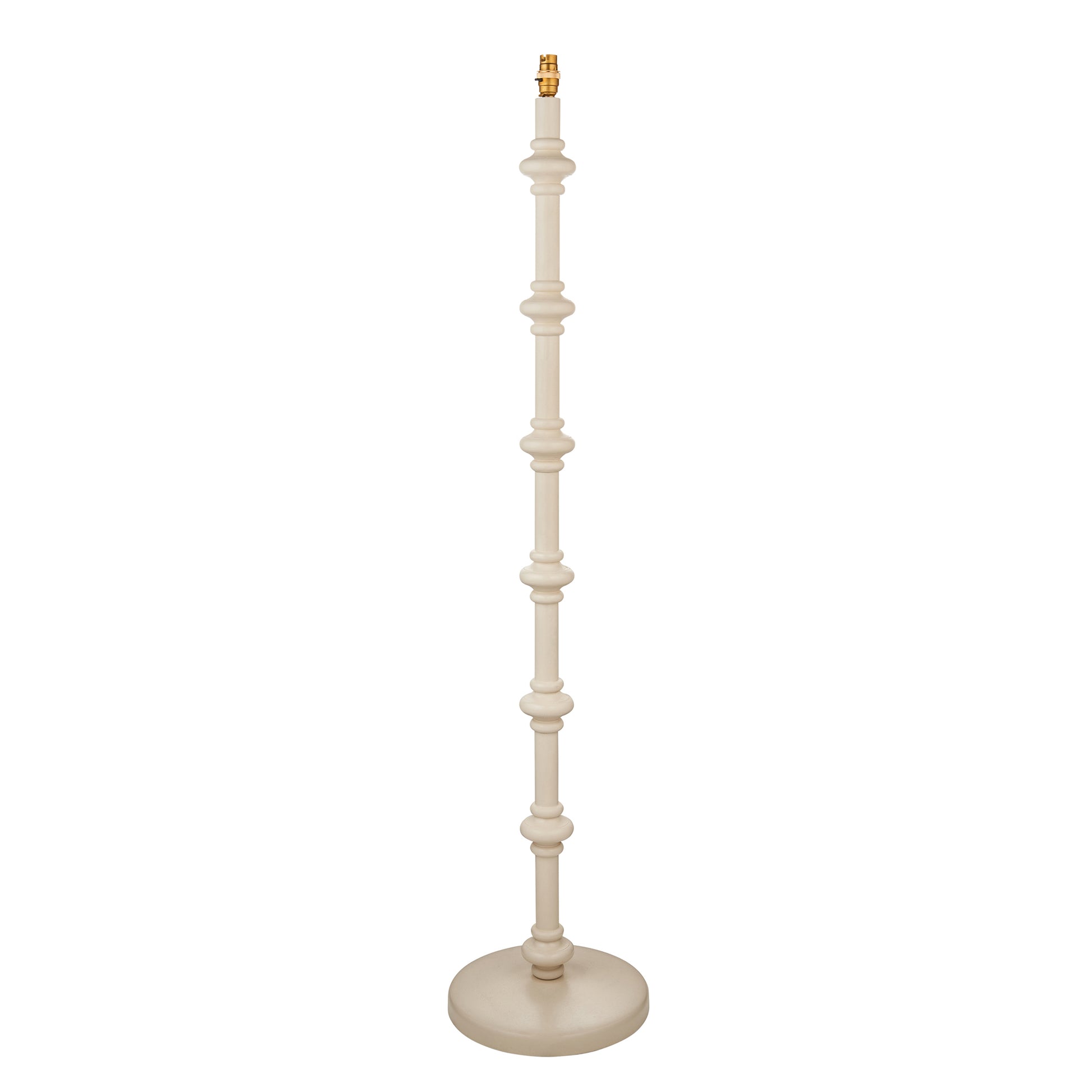 Carnaby Floor Lamp Base Satin Almond White – Natural