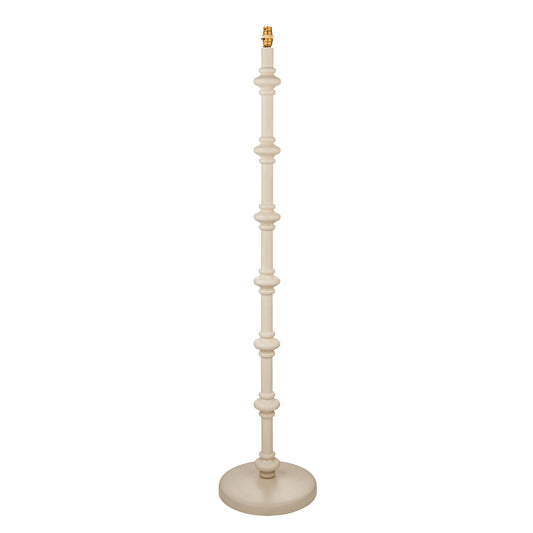 Carnaby Floor Lamp Base Satin Almond White – Natural