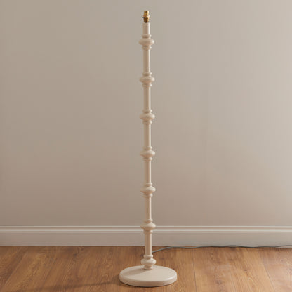 Carnaby Floor Lamp Base Satin Almond White – Natural