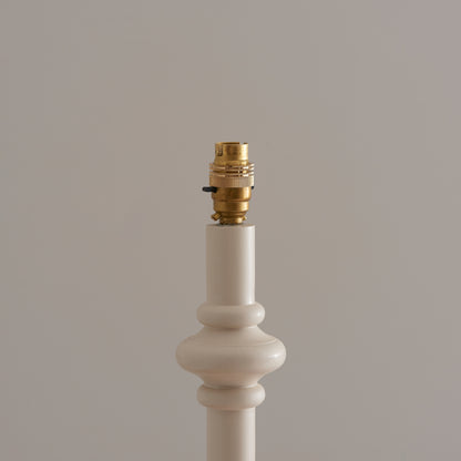 Carnaby Floor Lamp Base Satin Almond White – Natural