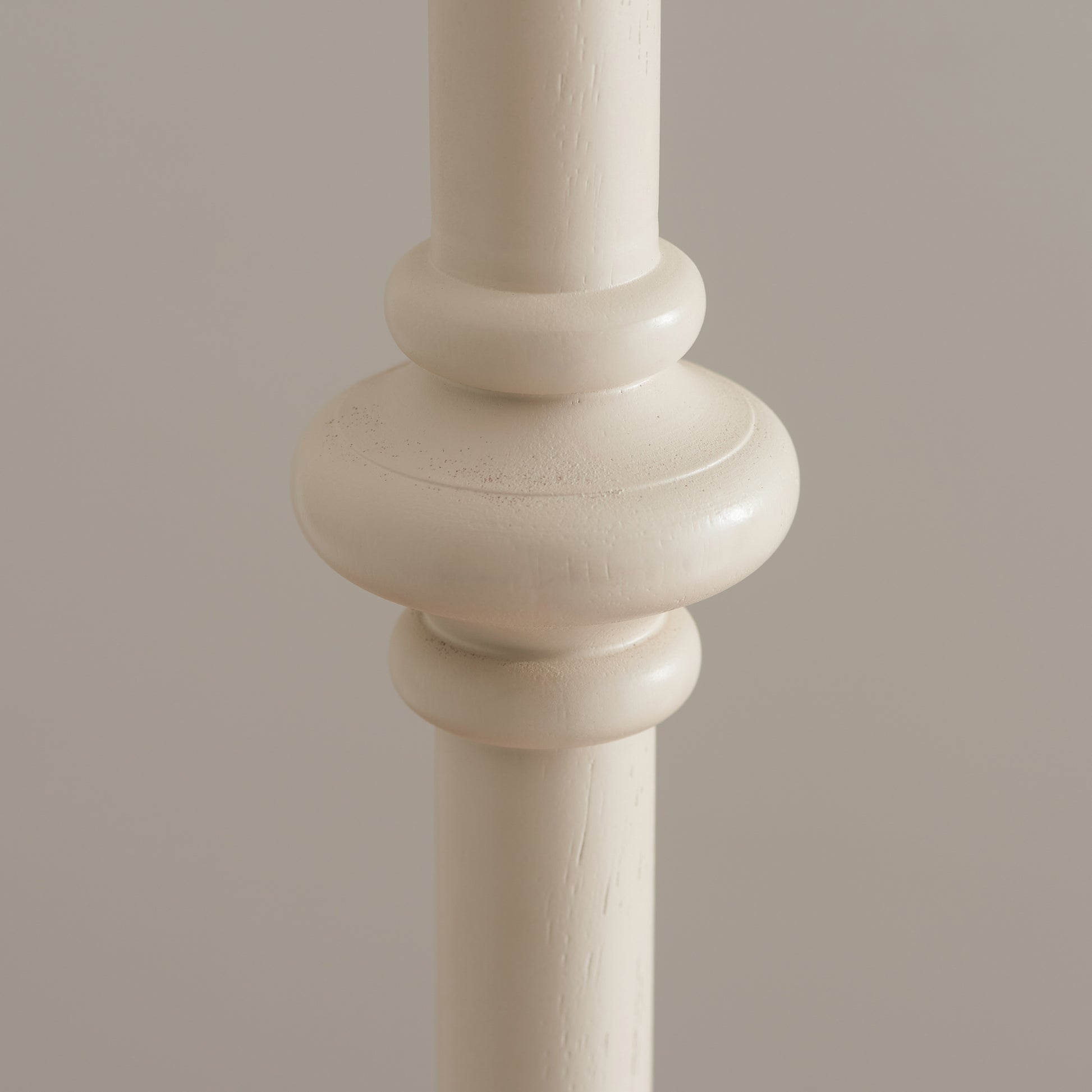 Carnaby Floor Lamp Base Satin Almond White – Natural