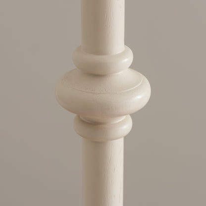 Carnaby Floor Lamp Base Satin Almond White – Natural