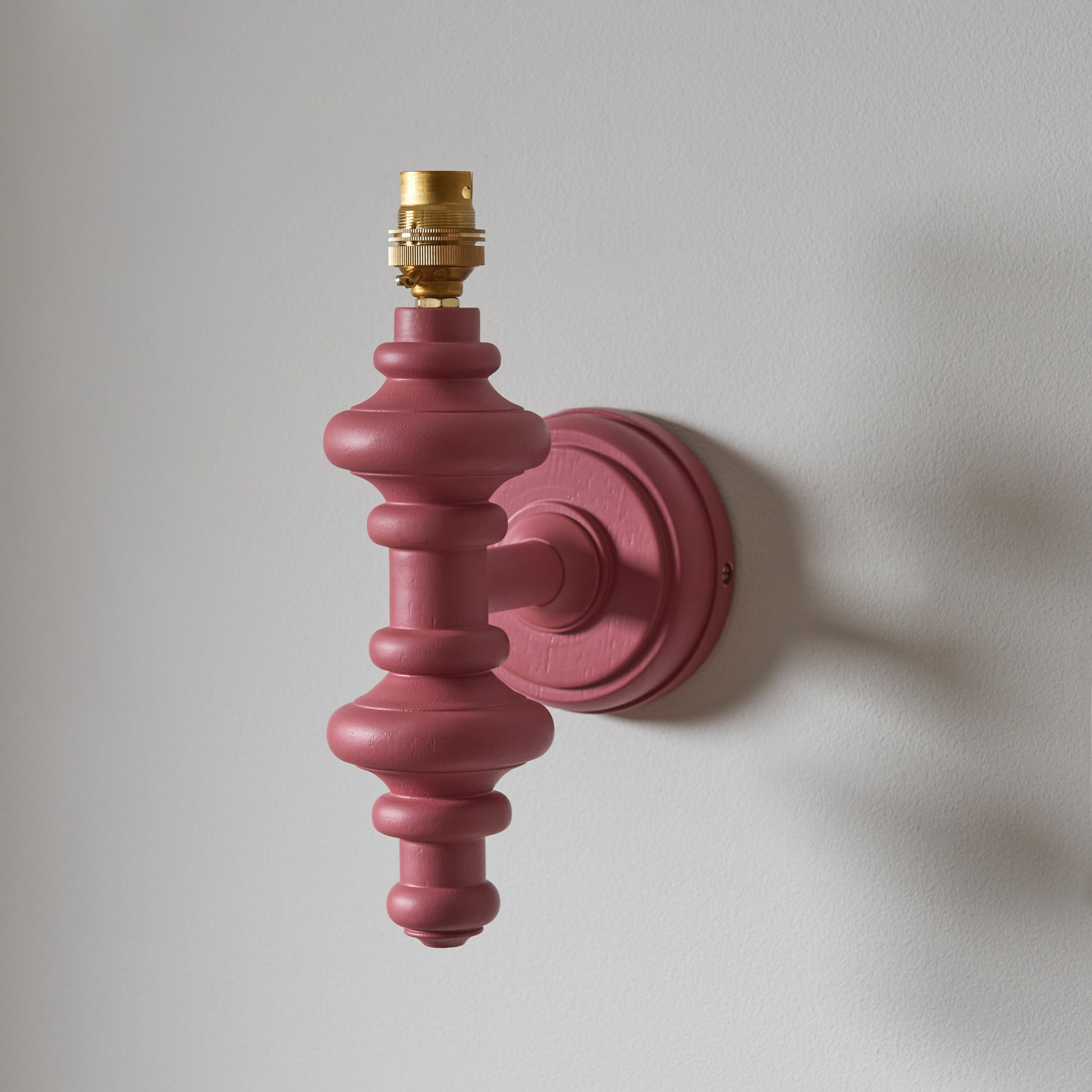 Carnaby Wall Light Fitting Satin Pink Clay – Pink