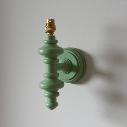 Carnaby Wall Light Fitting Satin Cotswold Green – Green