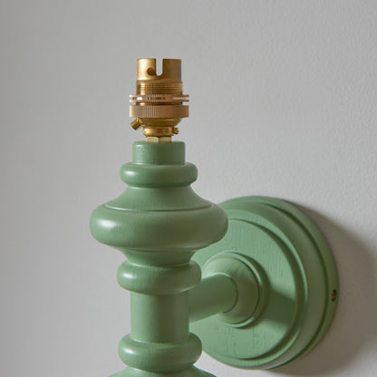Carnaby Wall Light Fitting Satin Cotswold Green – Green