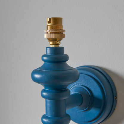 Carnaby Wall Light Fitting Satin Marlin Blue – Blue