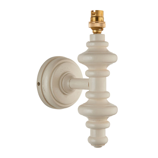 Carnaby Wall Light Fitting Satin Almond White – Natural