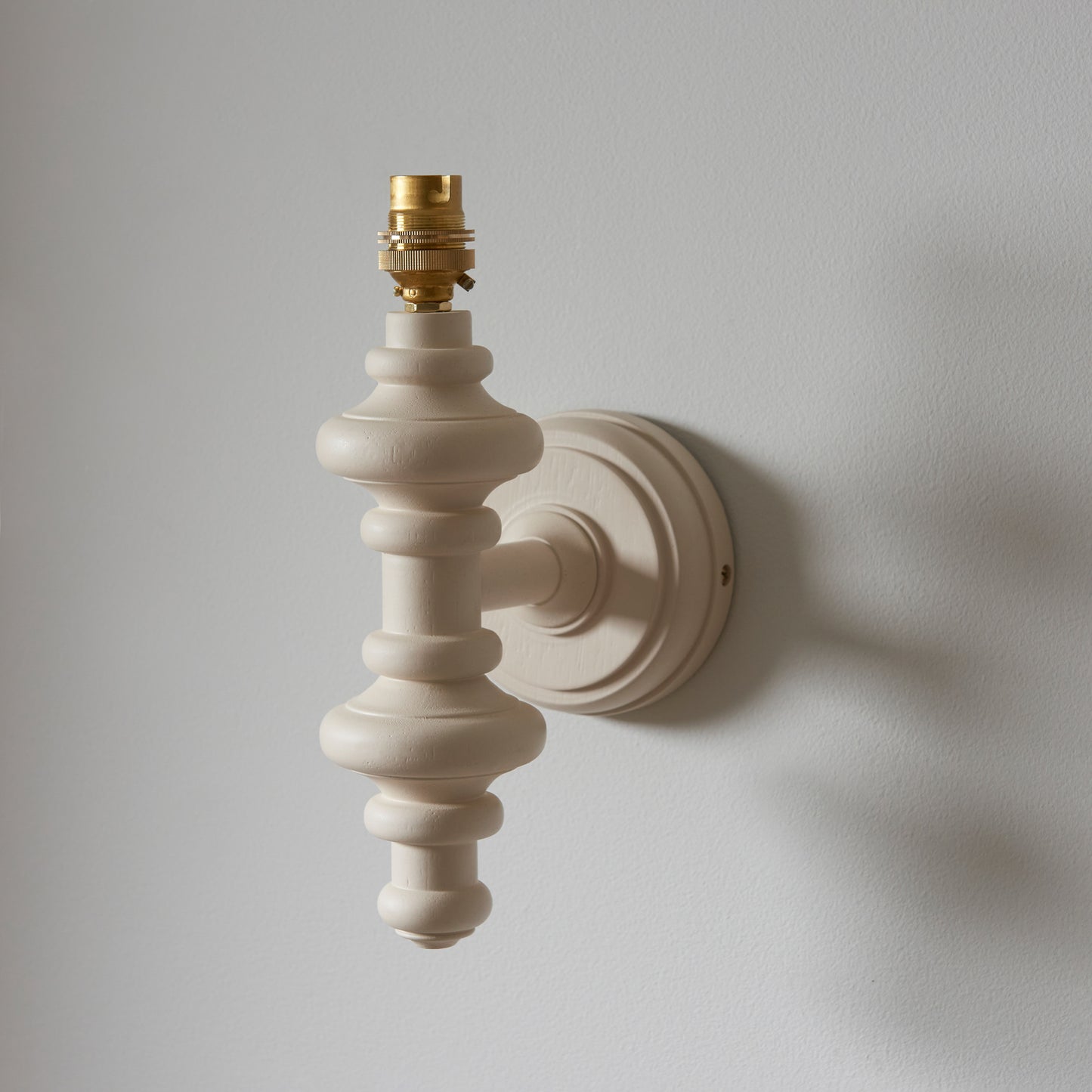 Carnaby Wall Light Fitting Satin Almond White – Natural