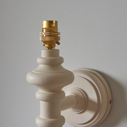 Carnaby Wall Light Fitting Satin Almond White – Natural