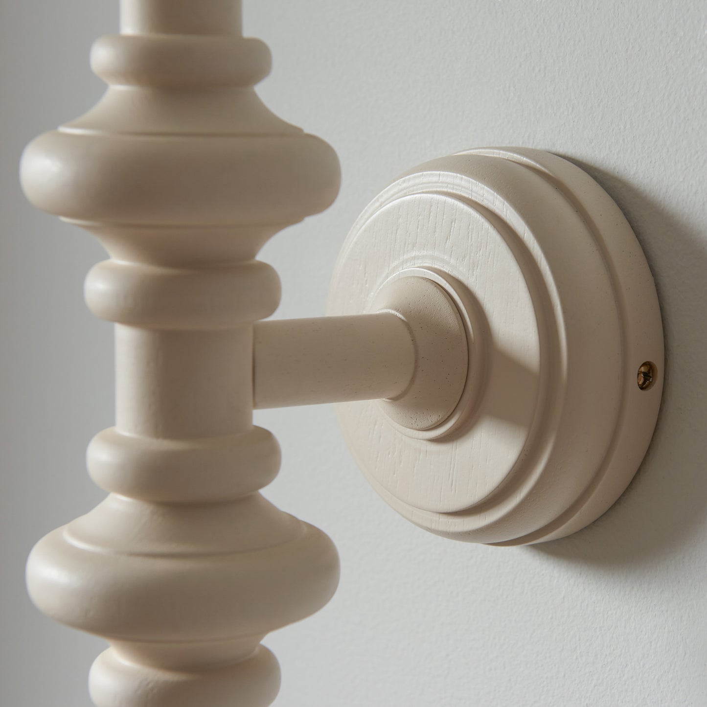 Carnaby Wall Light Fitting Satin Almond White – Natural