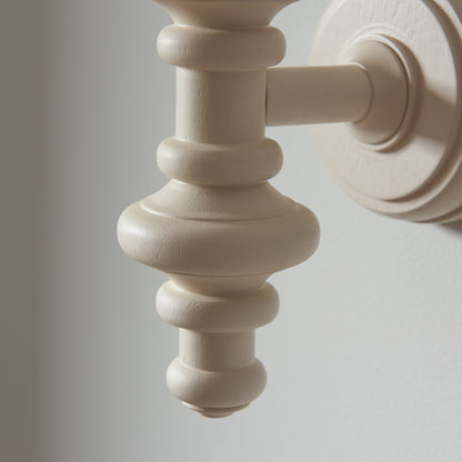 Carnaby Wall Light Fitting Satin Almond White – Natural