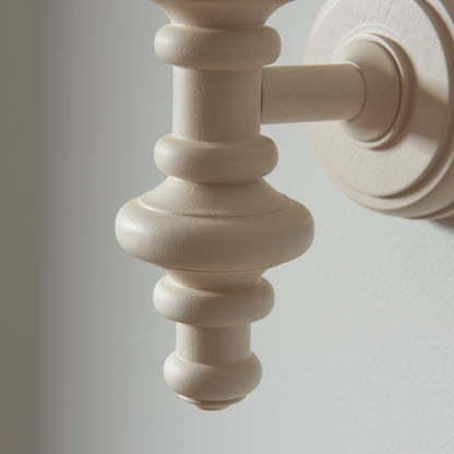 Carnaby Wall Light Fitting Satin Almond White – Natural