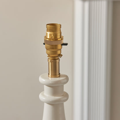 Myrtle Table Lamp Base Almond White – Natural