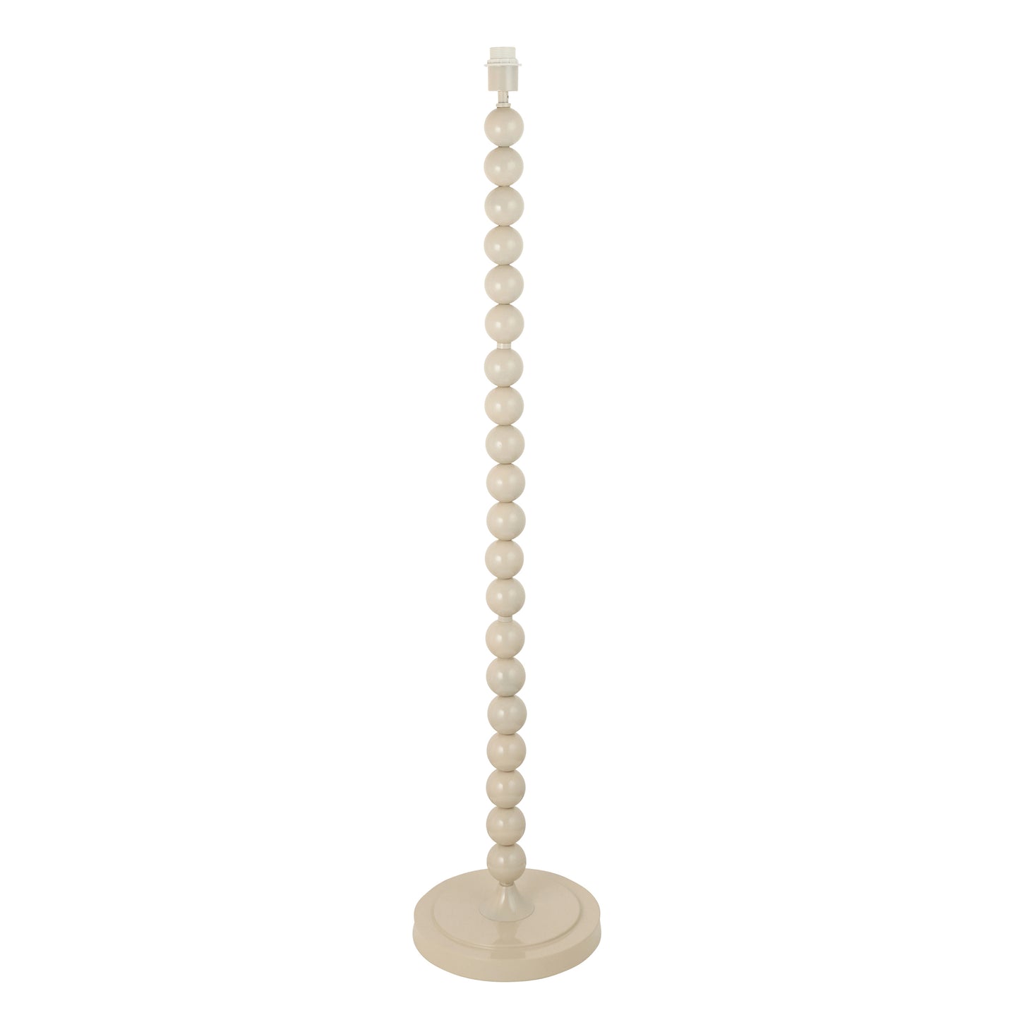 Higgledy Floor Lamp Base Gloss Almond White Paint – Natural