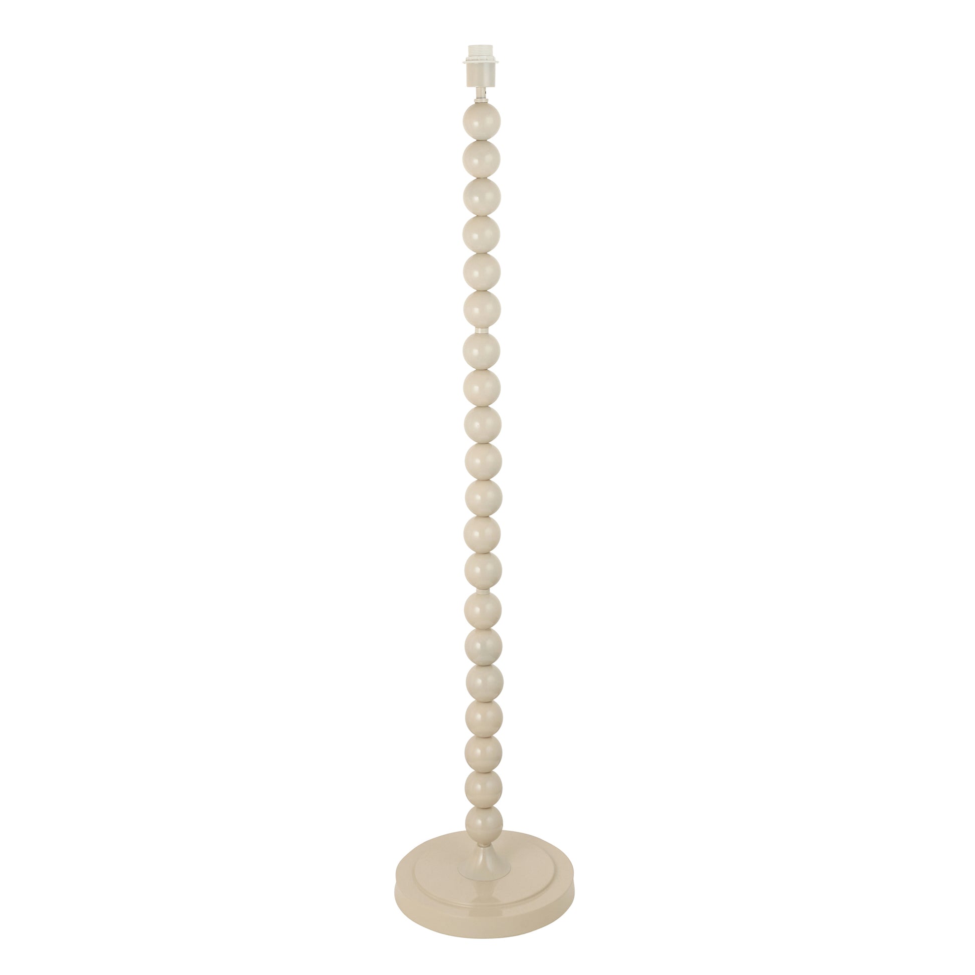 Higgledy Floor Lamp Base Gloss Almond White Paint – Natural