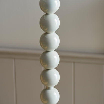 Higgledy Floor Lamp Base Gloss Almond White Paint – Natural