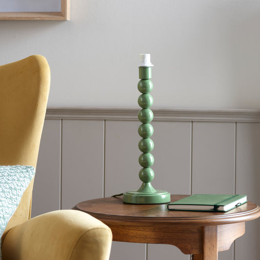 Higgledy Table Lamp Base Gloss Cotswold Green – Green