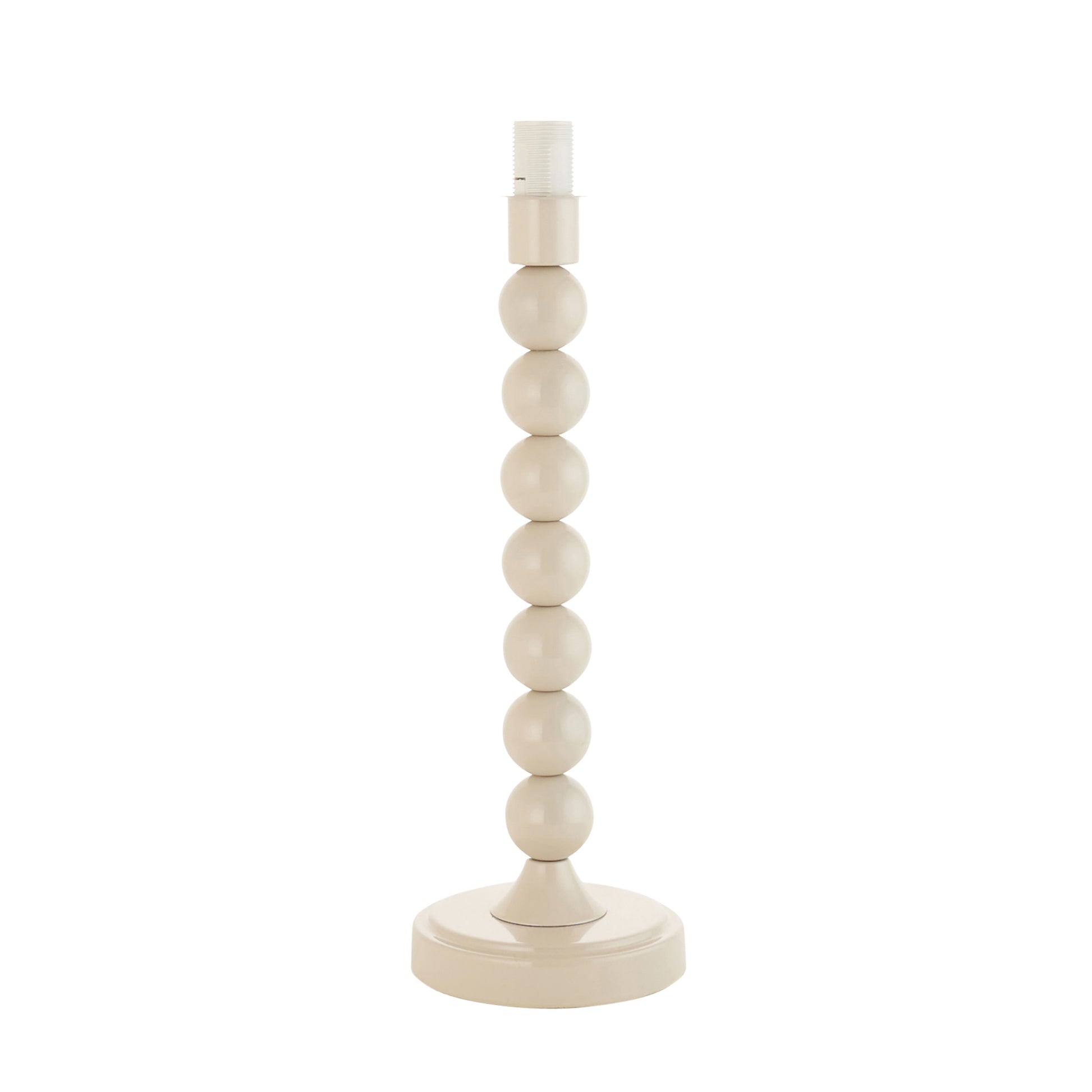 Higgledy Table Lamp Base Gloss Almond White Paint – Natural