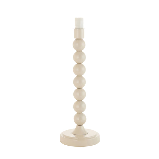 Higgledy Table Lamp Base Gloss Almond White Paint – Natural