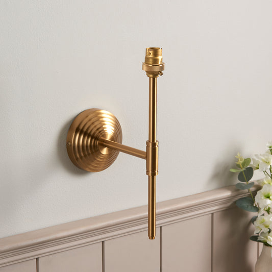 Obelisk T Bar 1 Wall Light Fitting Brushed Brass – Brass