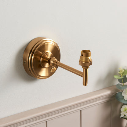 Step Fold 1 Wall Light Fitting Brushed Aged Brass – Brass