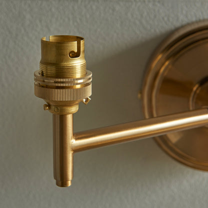 Step Fold 1 Wall Light Fitting Brushed Aged Brass – Brass