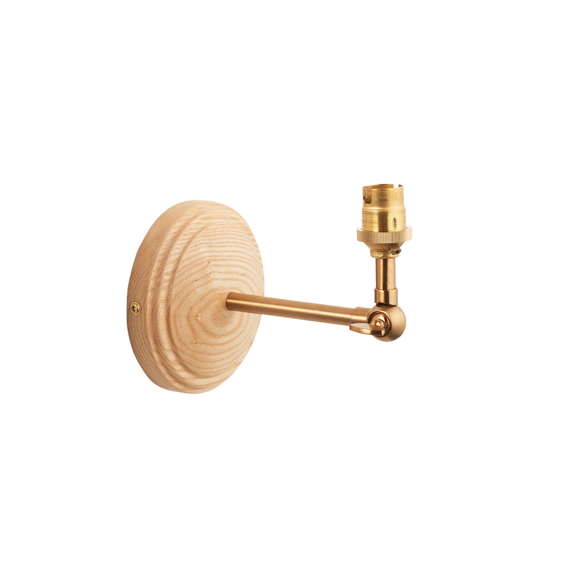 Wood Wing 1 Wall Light Fitting Brushed Aged Brass – Brass