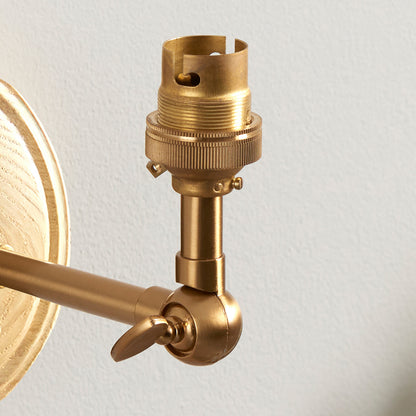 Wood Wing 1 Wall Light Fitting Brushed Aged Brass – Brass