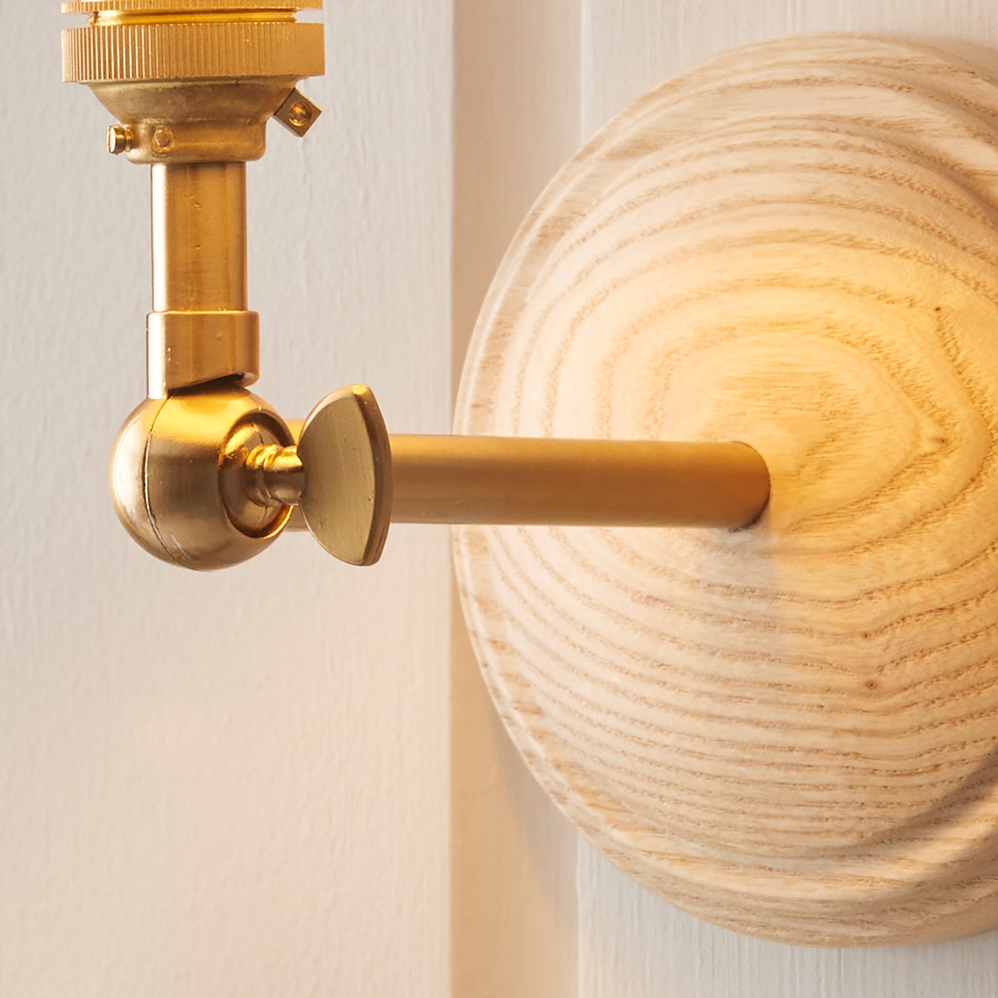 Wood Wing 1 Wall Light Fitting Brushed Aged Brass – Brass