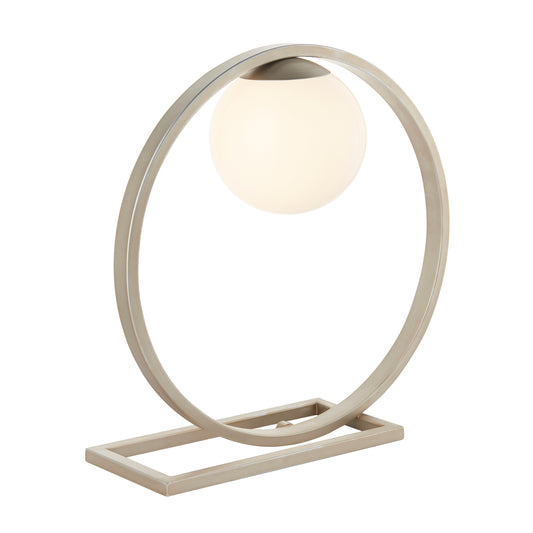 Enzo 1 Table Lamp Brushed Silver – Silver