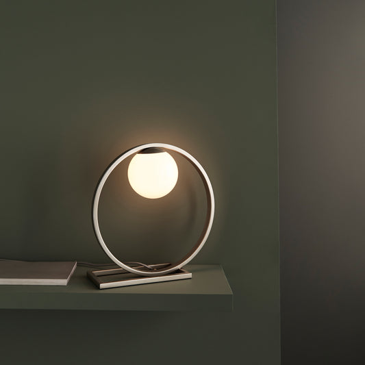 Enzo 1 Table Lamp Brushed Silver – Silver