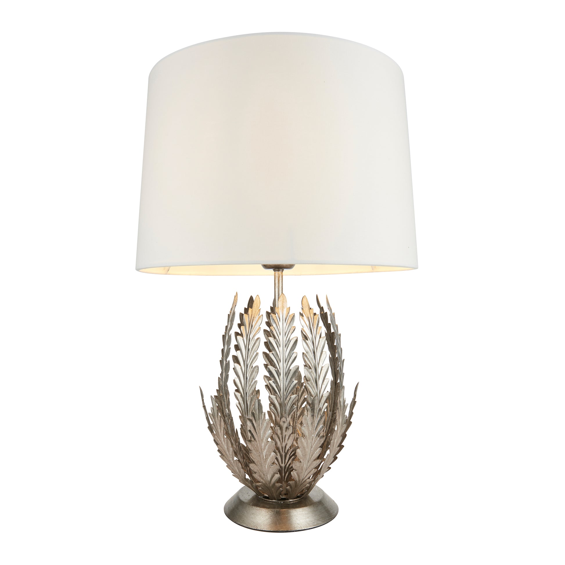 Delphine 1 Table Lamp Silver Leaf – Silver