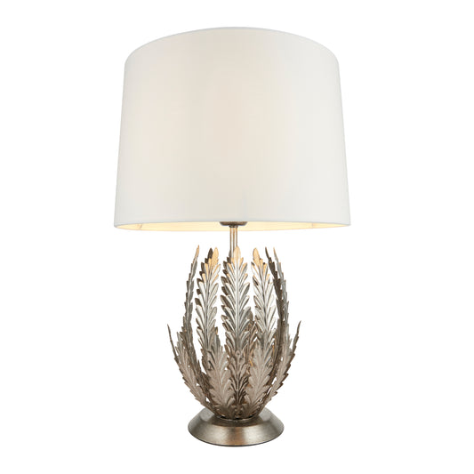 Delphine 1 Table Lamp Silver Leaf – Silver