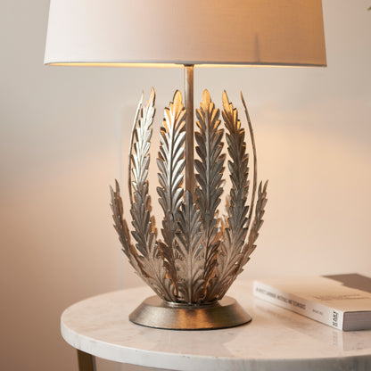 Delphine 1 Table Lamp Silver Leaf – Silver